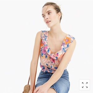 J.Crew Scoopneck Top with Foldover Neckline